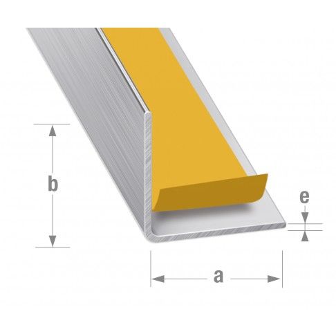 Cantoneira Adesiva PVC Inox 20x20x1mm -2,6m Cantoneira Adesiva PVC Inox 20x20x1mm -2,6m