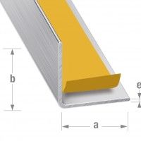 Cantoneira Adesiva PVC Inox 20x20x1mm -2,6m Cantoneira Adesiva PVC Inox 20x20x1mm -2,6m