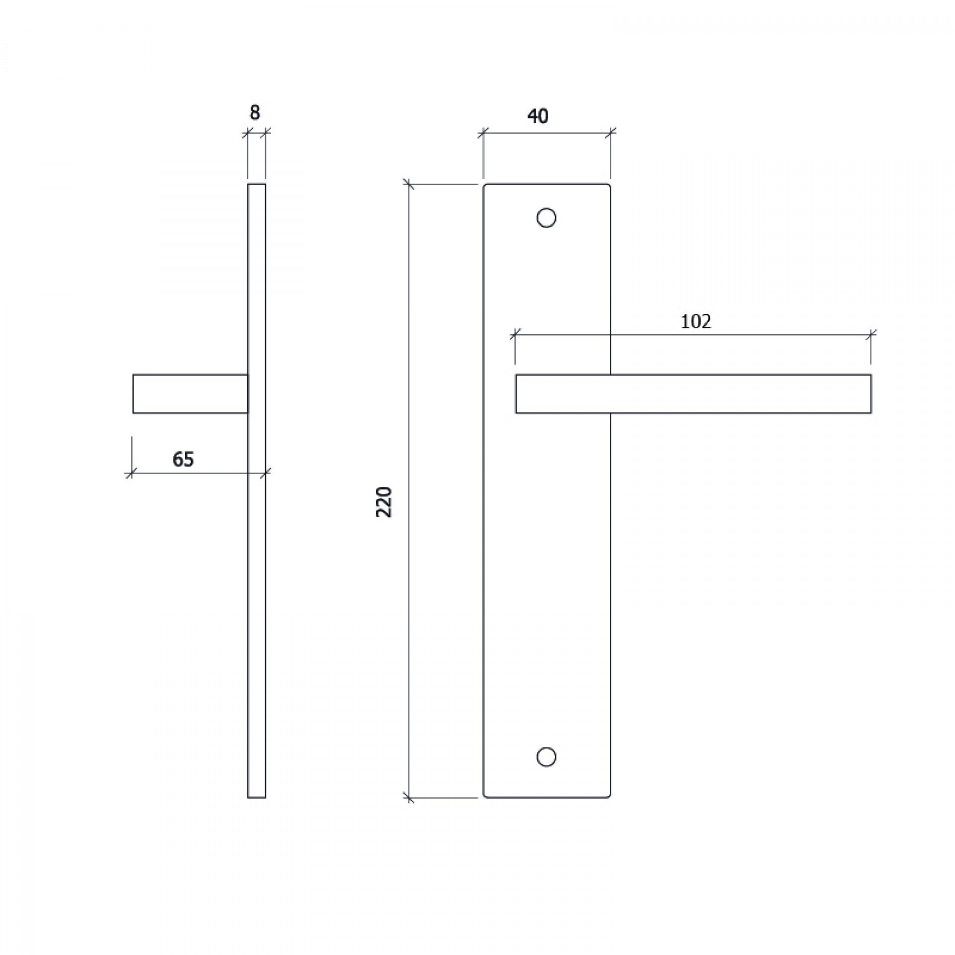 Puxador Porta 2033 Níquel Mate
