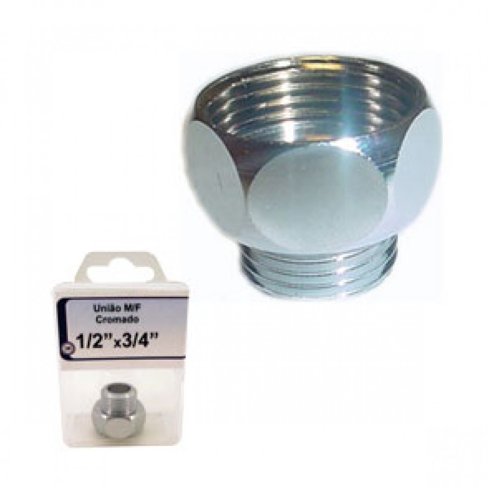 Uni�o Macho-F�mea 1/2'x3/4' Cromado