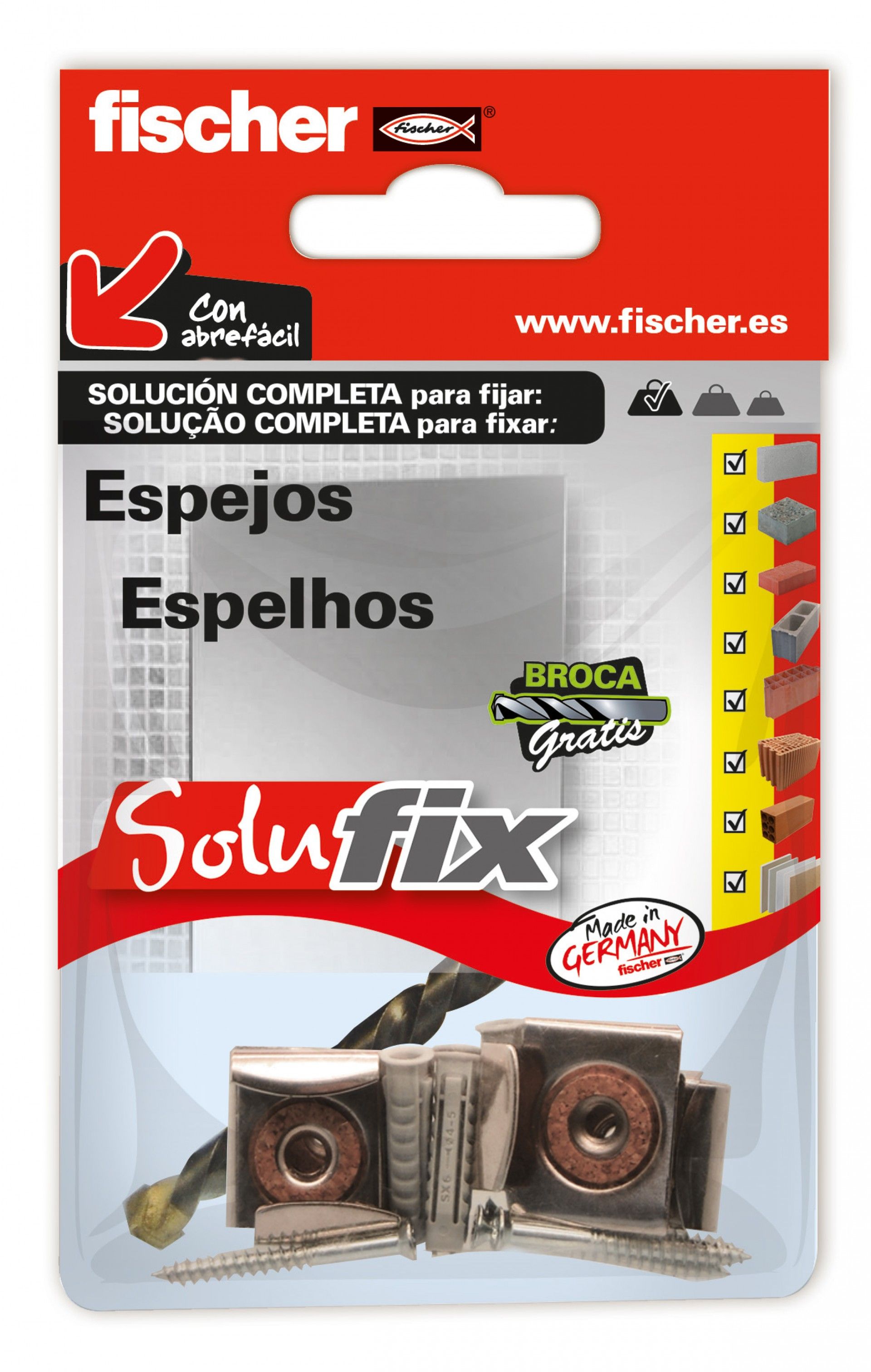 Kit Fixação Espelhos SOLUFIX