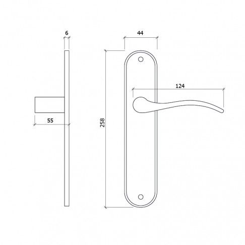 Puxador Porta 3304 Niquel Satinado Puxador Porta 3304 Niquel Satinado