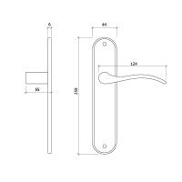 Puxador Porta 3304 Bronze Puxador Porta 3304 Bronze