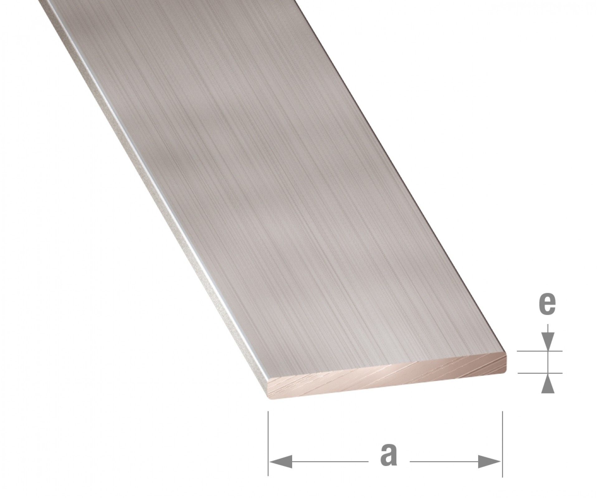 Perfil Plano Alumínio 20x2mm-1m