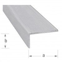 Perfil proteção degrau, alumínio 45x23mm - 1m Perfil proteção degrau, alumínio 45x23mm - 1m