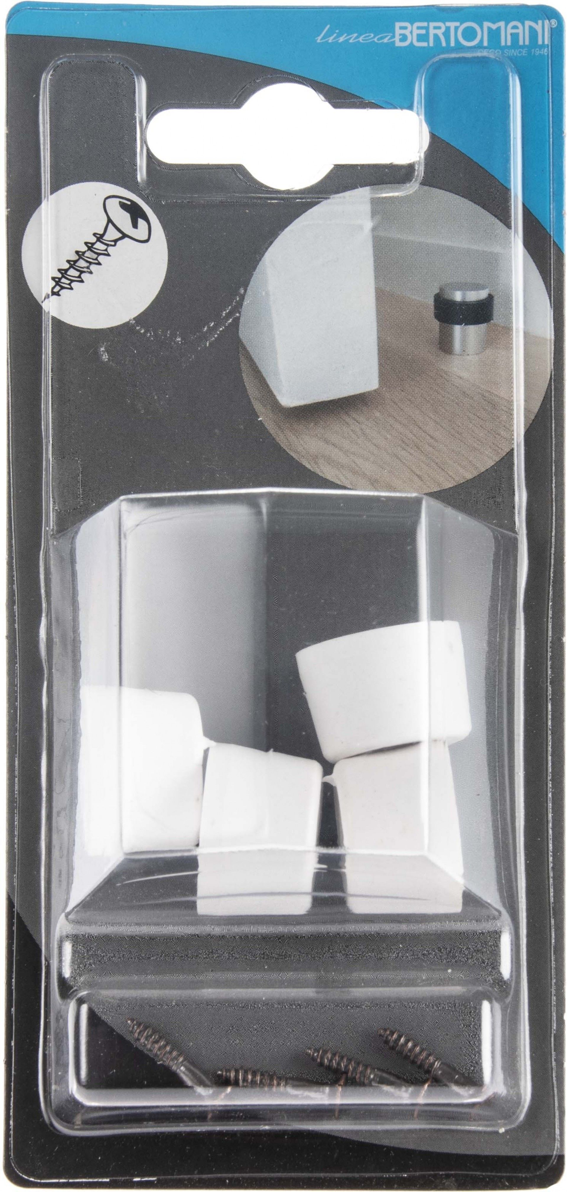 Batente De Porta 14mm Sintético Branco 4unid.