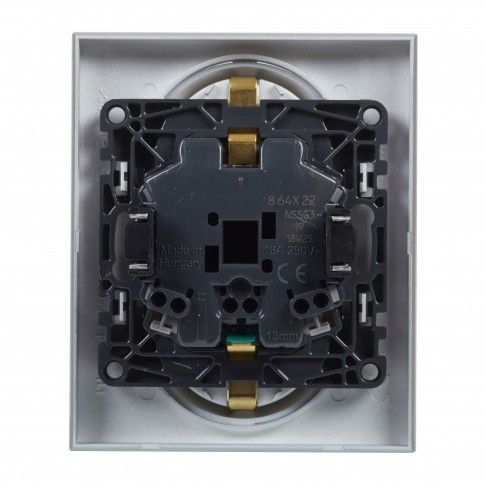 Tomada Dupla C/Terra Srie Nilo Step Aluminio