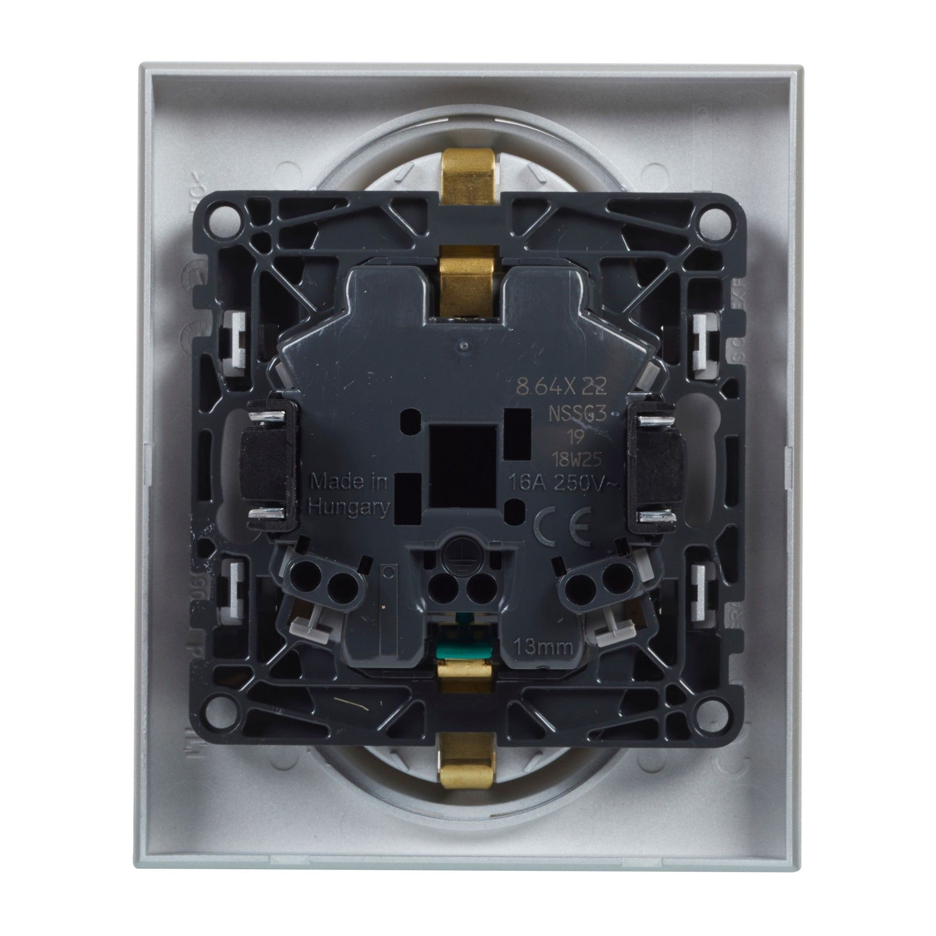 Tomada Dupla C/Terra Série Niloé Step Aluminio