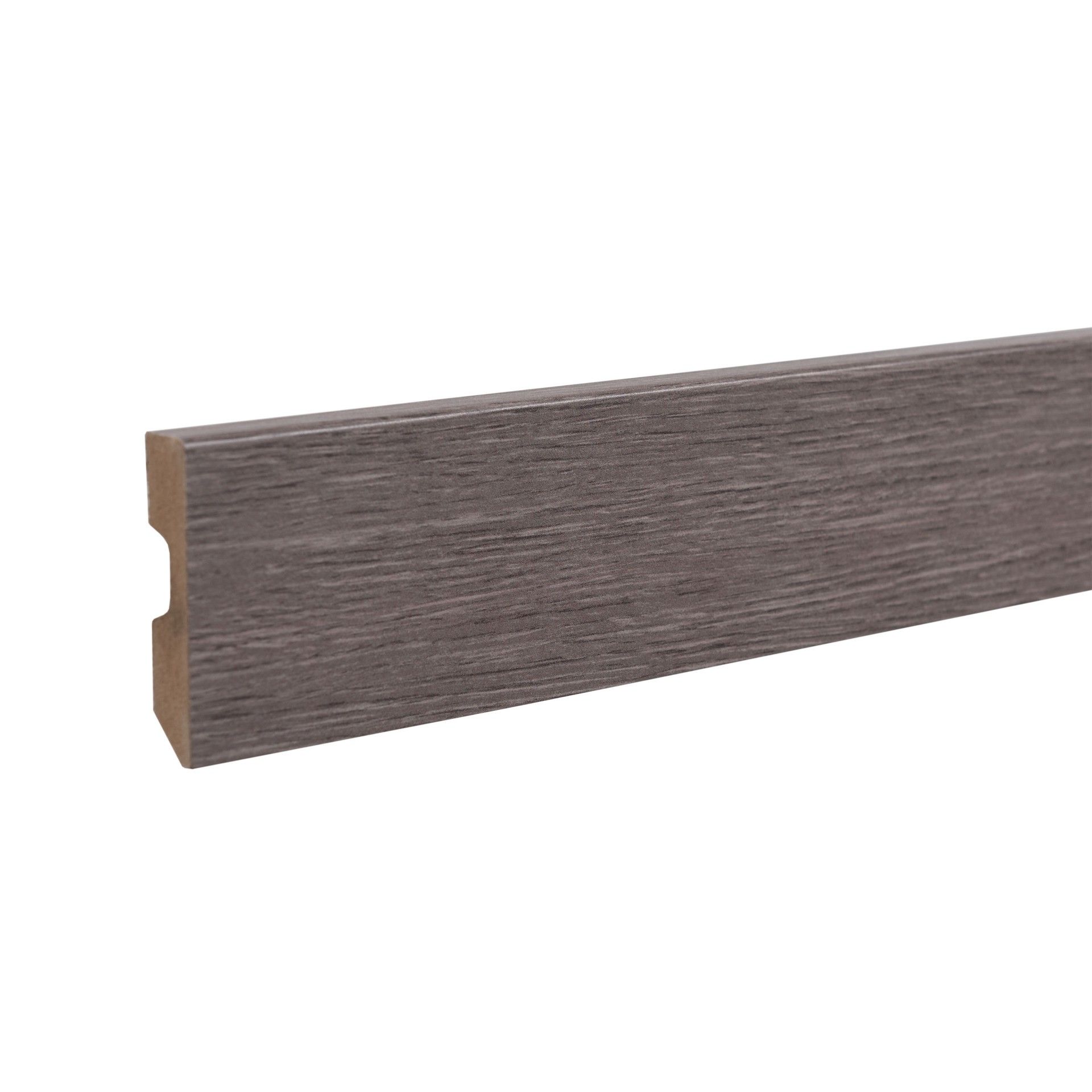 Rodapé MDF Carvalho Cinza 2250x70x14mm