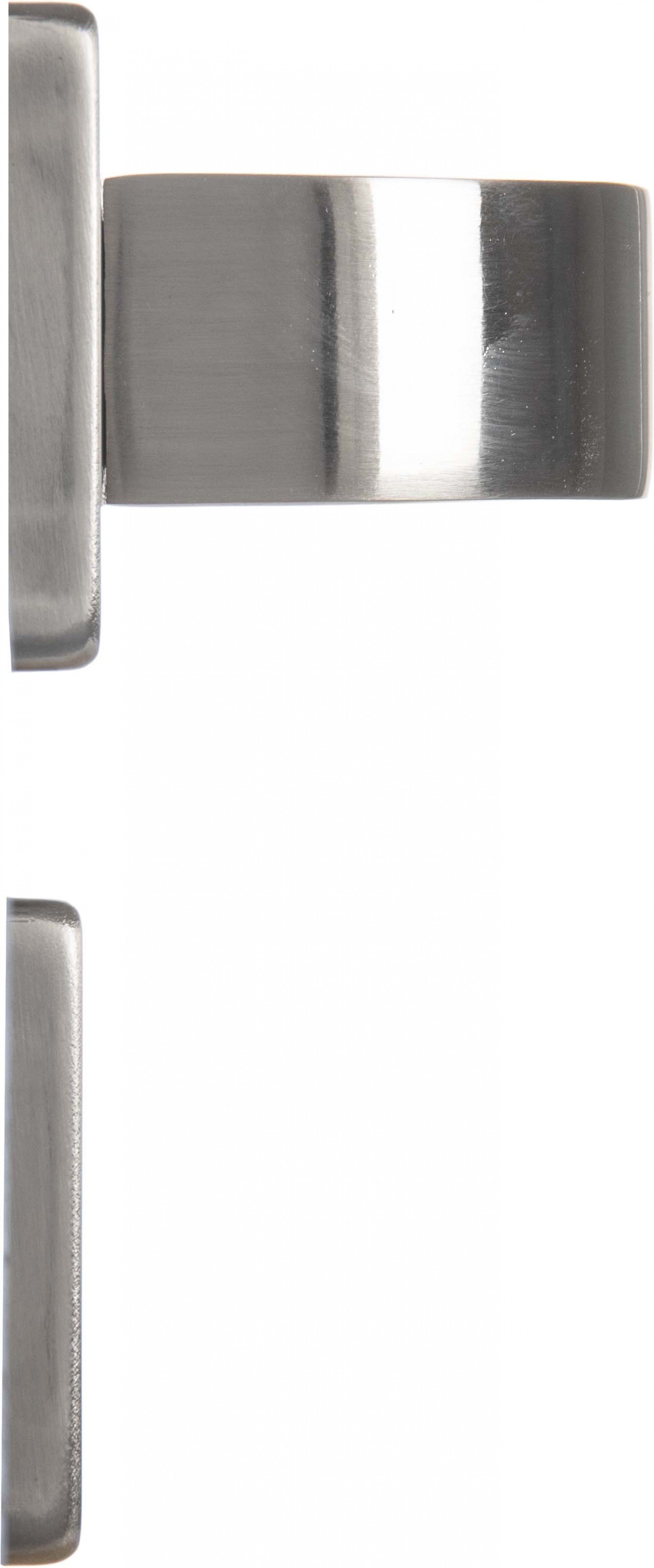 Puxador Porta 119 Roseta Alumínio Niquelado Escovado