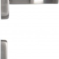 Puxador Porta 119 Roseta Alumínio Niquelado Escovado Puxador Porta 119 Roseta Alumínio Niquelado Escovado