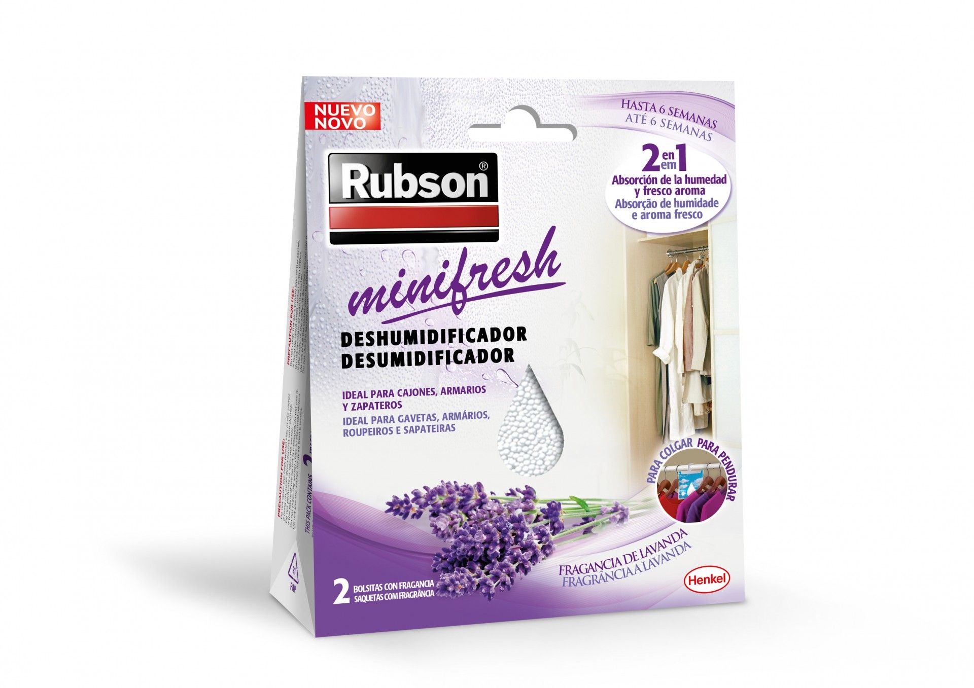 Desumidificador Minifresh Bolsa Lavanda 2x50g