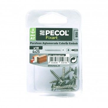Parafuso Aglomerado Cabe�a Embeber Pz 4x25