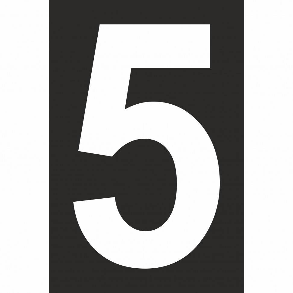 N�mero 5 PVC Preto