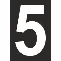 Número 5 PVC Preto Número 5 PVC Preto