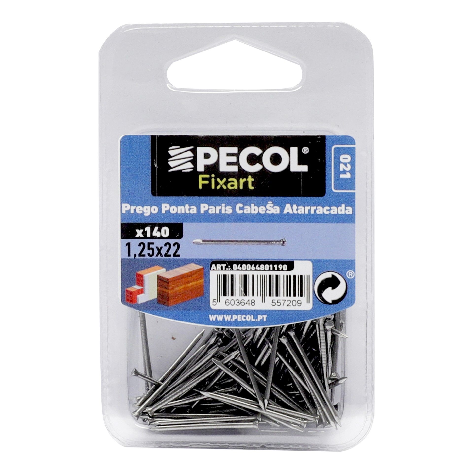 Prego Ponta Paris Cabeça Atarracada 1,25x22