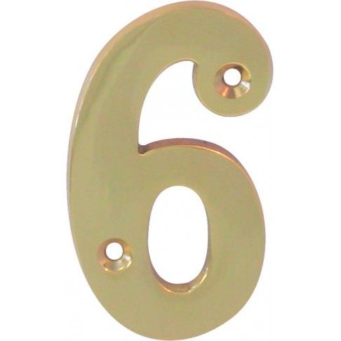 Algarismo 5 Latão Polido 65mm Algarismo 5 Latão Polido 65mm