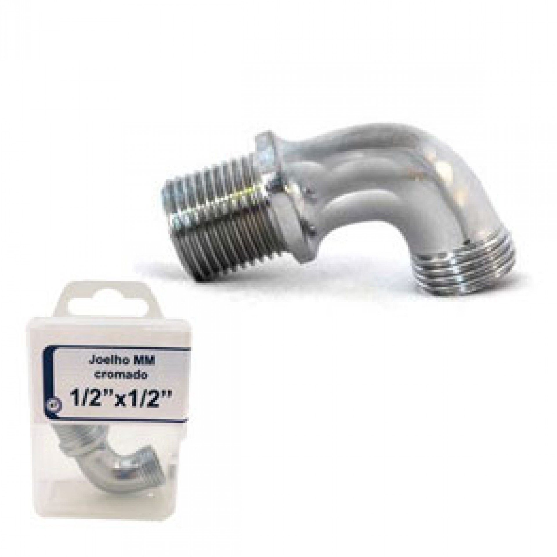 Joelho Macho-Macho 1/2'x1/2' Cromado