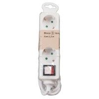 Bloco 3 Tomadas Com Interruptor e Cabo 1.5mx1mm Bloco 3 Tomadas Com Interruptor e Cabo 1.5mx1mm