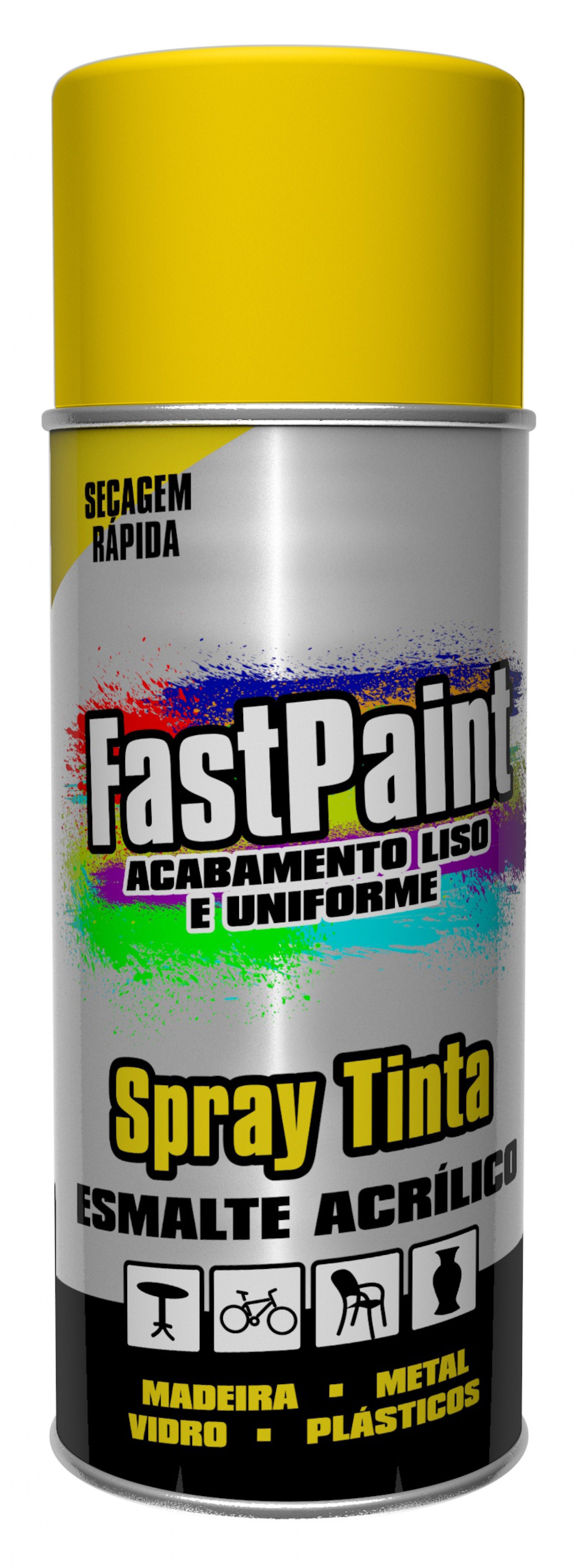Spray Fastpaint Ral 1023 Amarelo 400ml