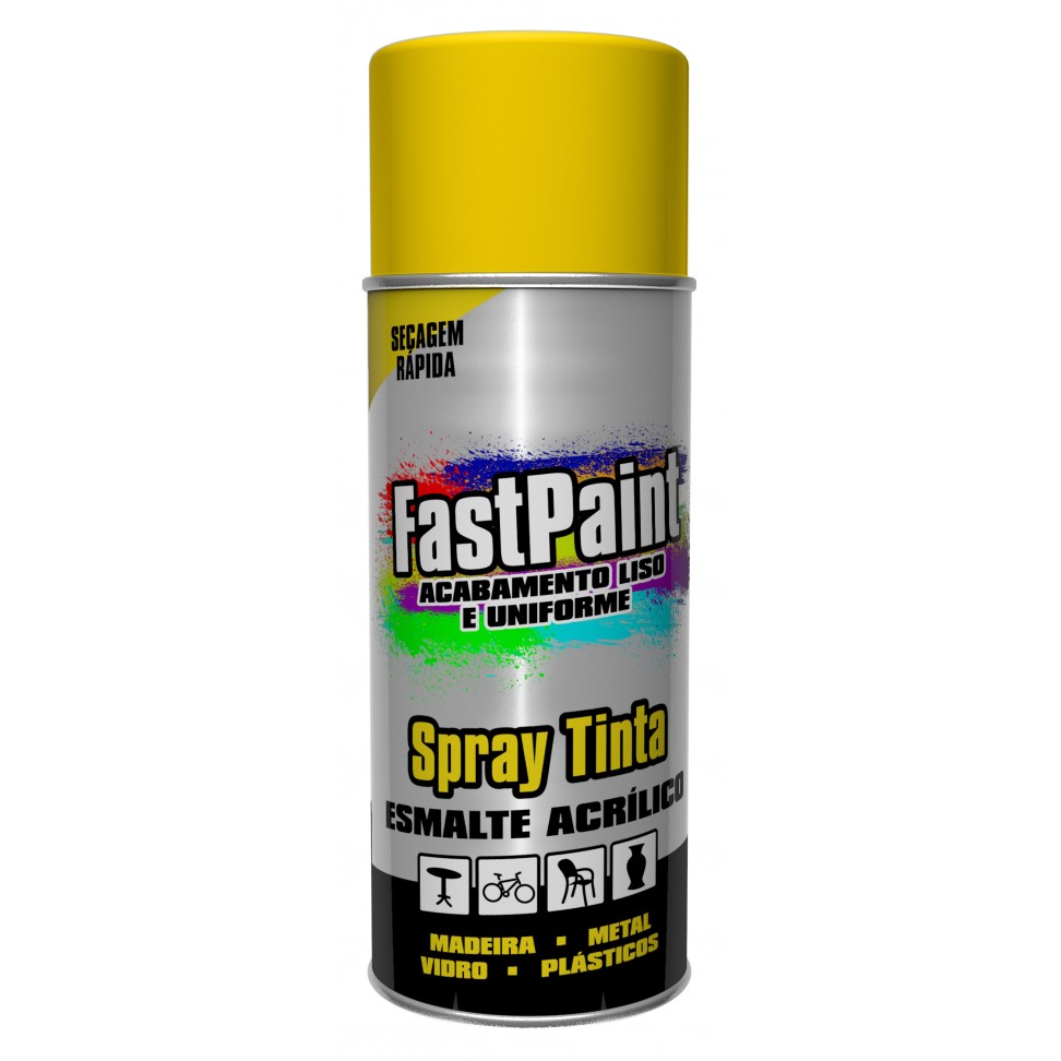 Spray Fastpaint Ral 1023 Amarelo 400ml