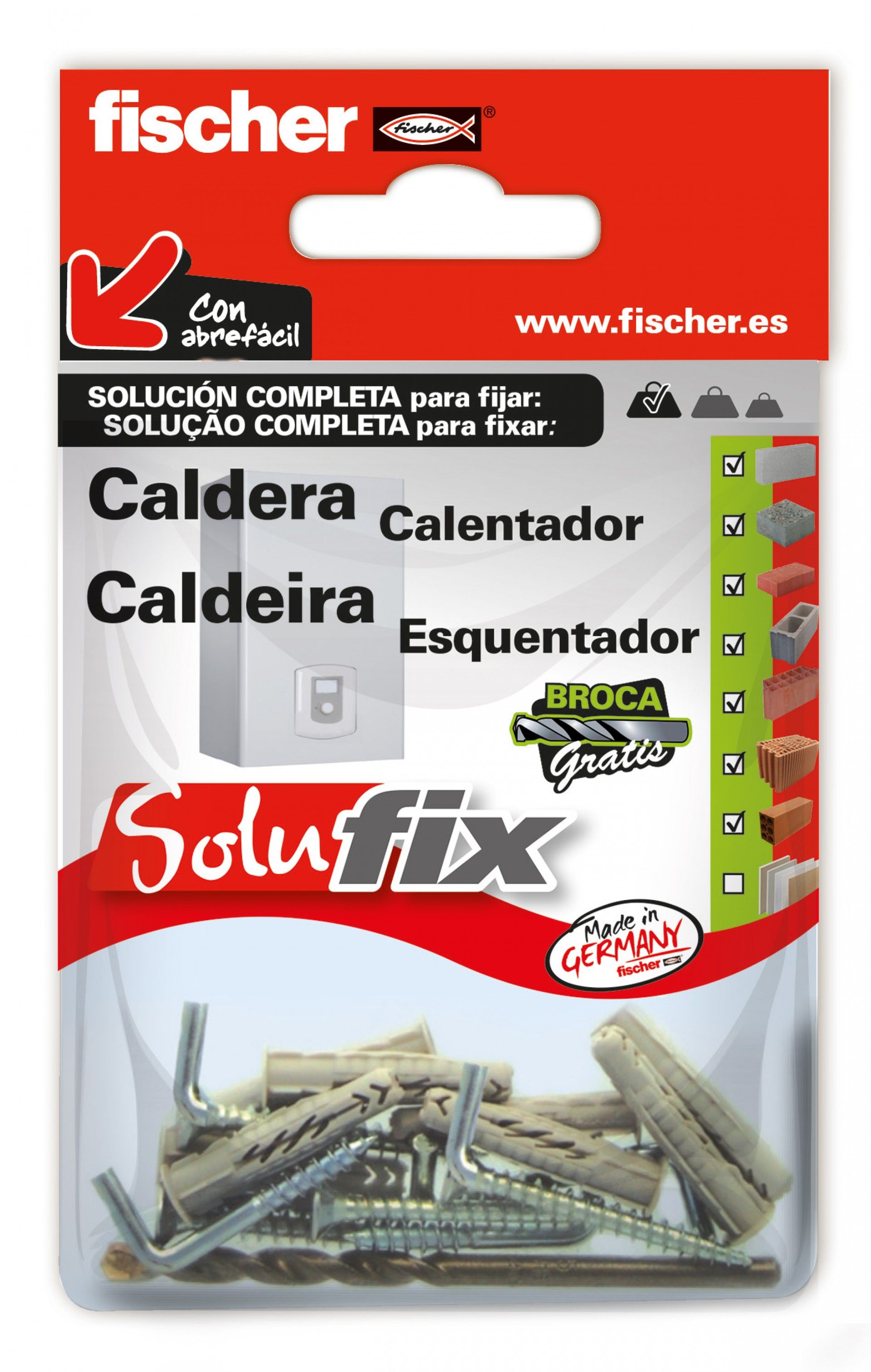 Kit Fixação Caldeiras/ Esquentadores SOLUFIX