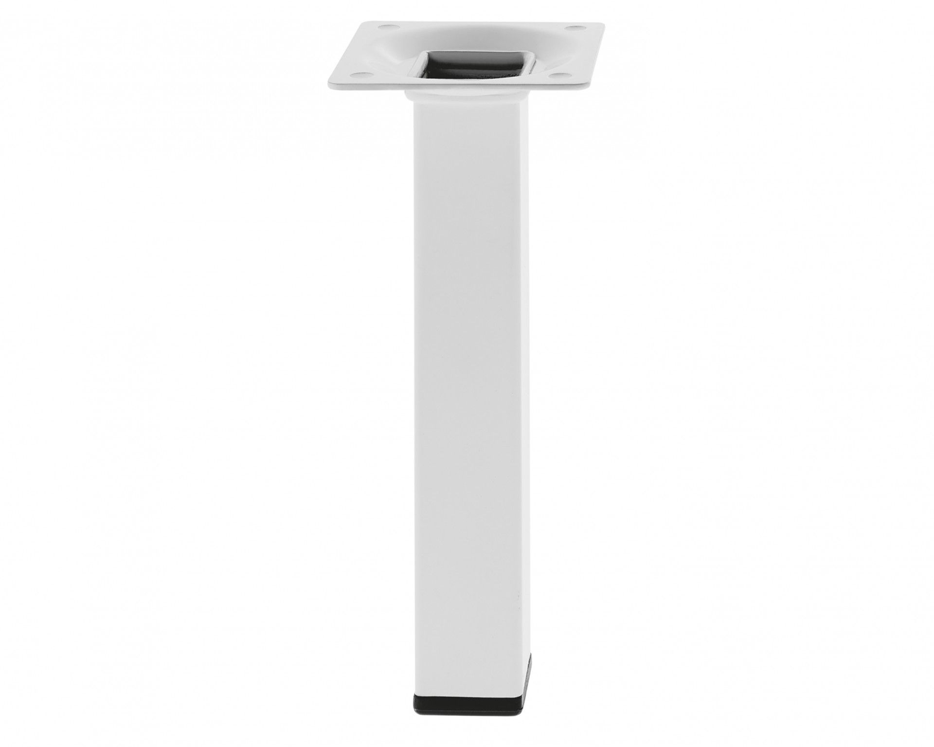 Perna Aço Quadrada 25x25x100mm Branco