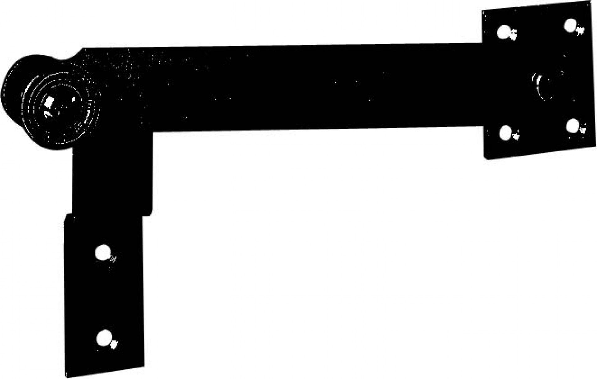 Fecho Cancela com 2 Sup. Preto 190mm