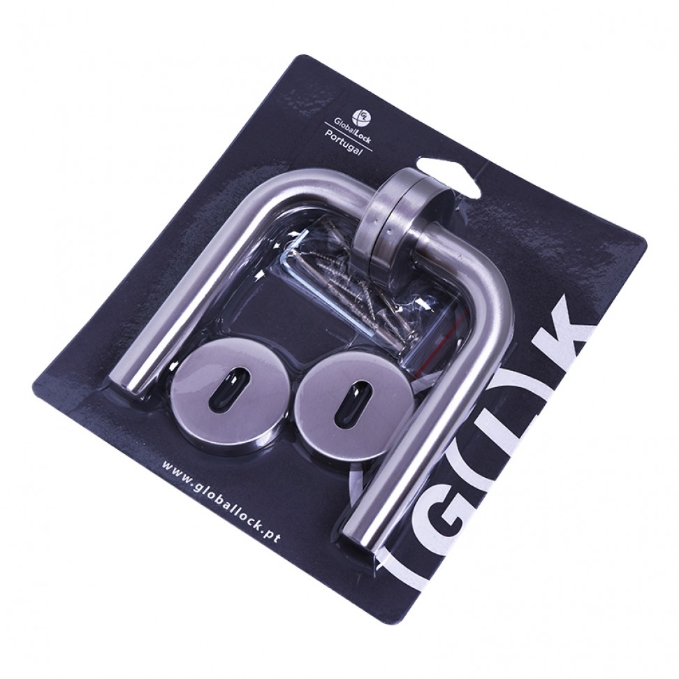 Puxador de Porta 8002; Inox Escovado