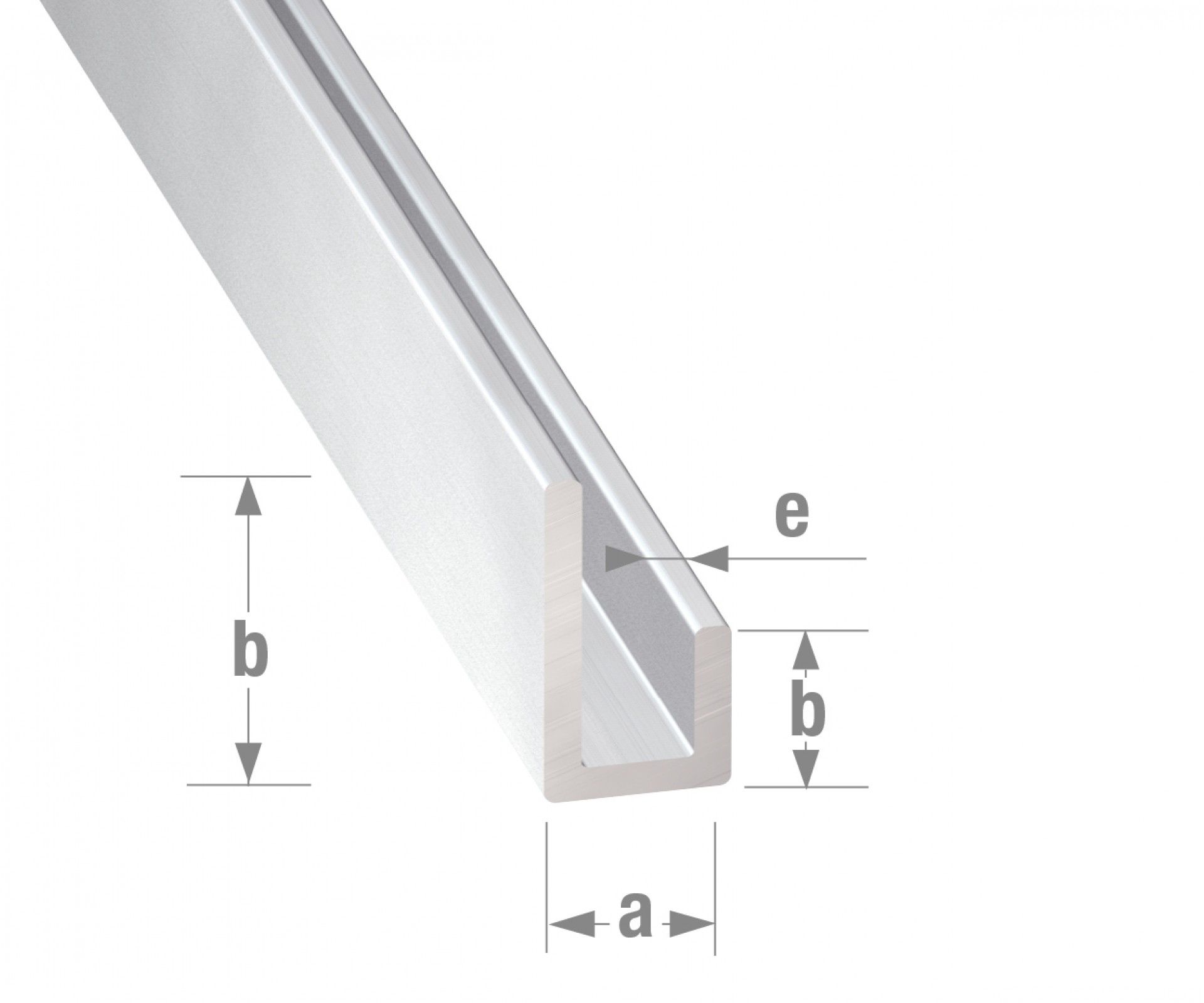 Perfil Alumínio Incolor 20x10x10mm-2m