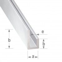 Perfil Alumínio Incolor 20x10x10mm-2m Perfil Alumínio Incolor 20x10x10mm-2m