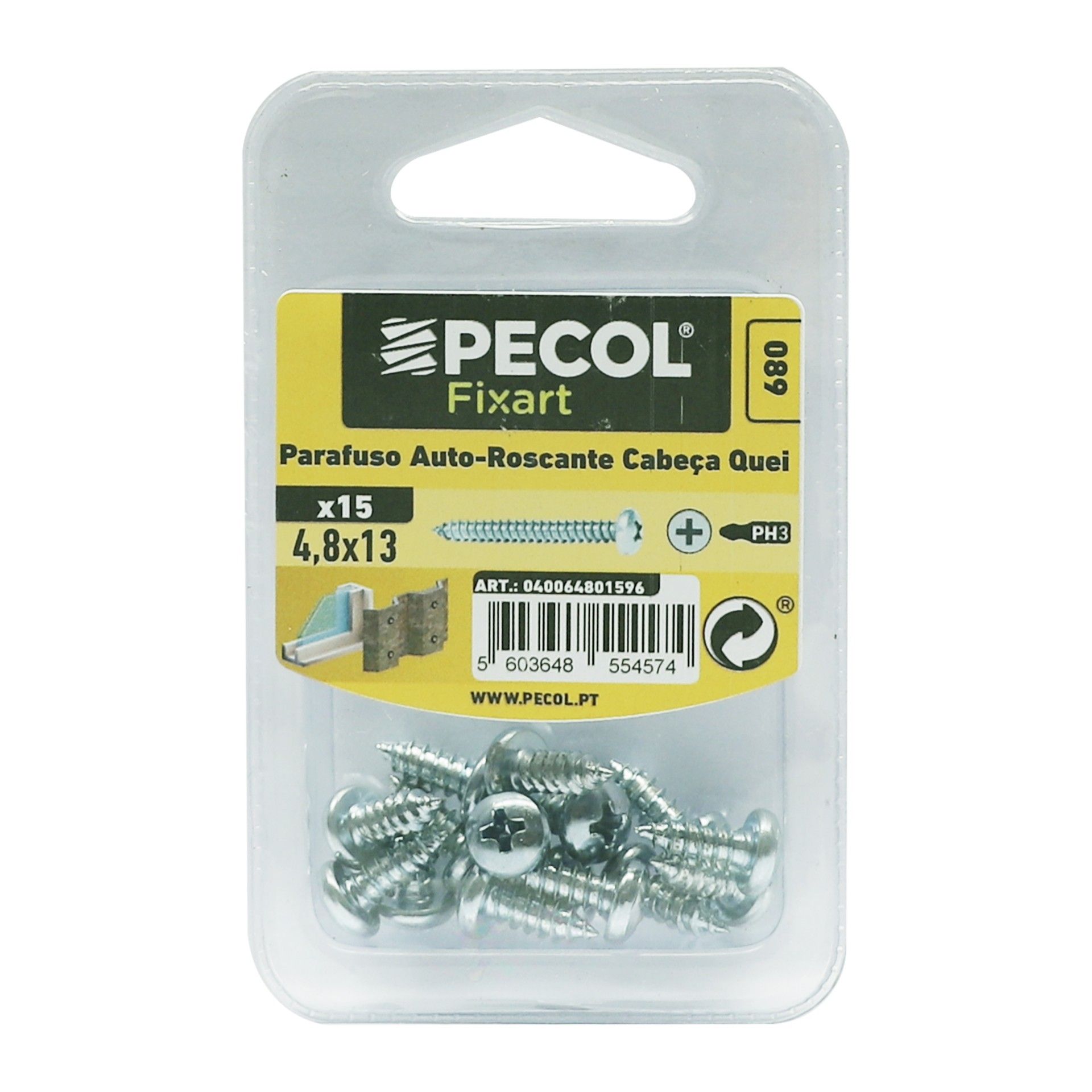 Parafuso Auto Roscante Cabeça de Queijo 4,8x13