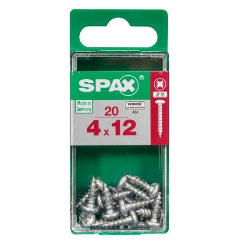 SPAX Cabe�a Redonda WIROX 4x12mm S