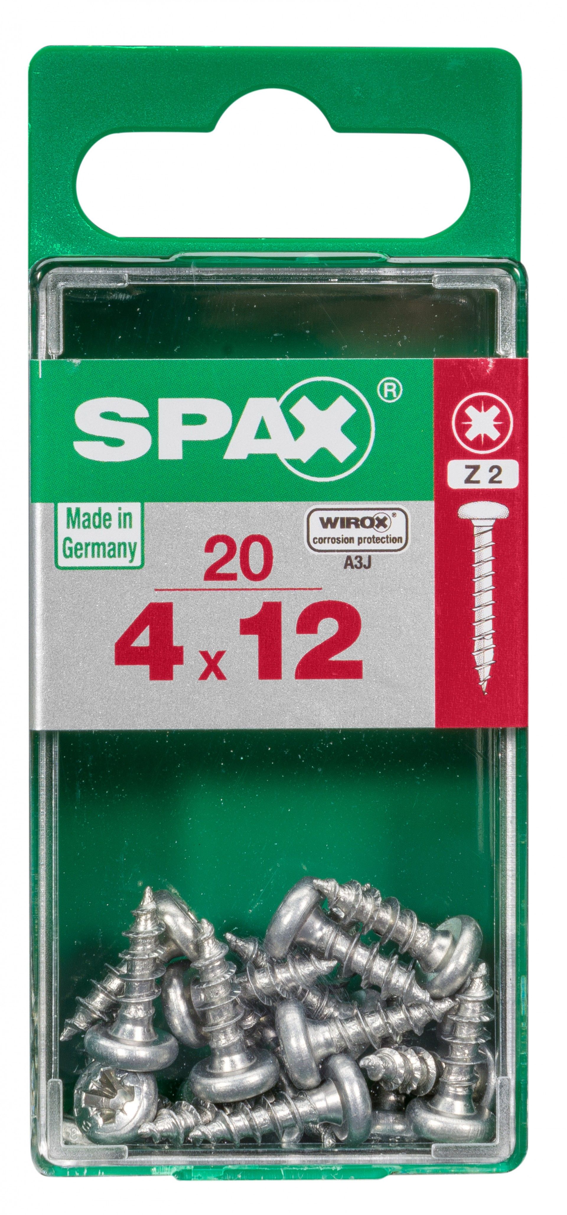 SPAX Cabeça Redonda WIROX 4x12mm S