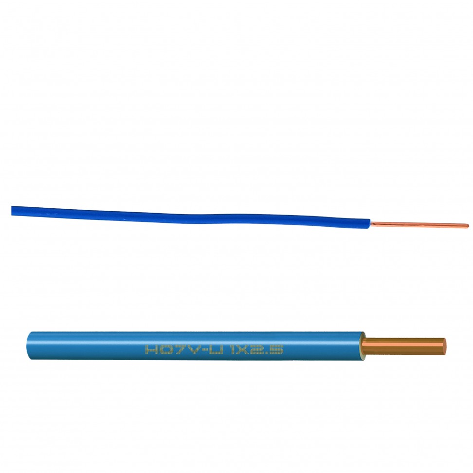 Cabo Ho7 V-U 1x2.5mm� Azul 1m
