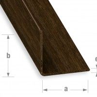 Perfil ângulo PVC vengué 20x20mm - 1m Perfil ângulo PVC vengué 20x20mm - 1m