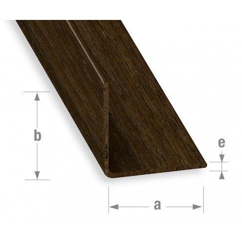 Perfil ângulo PVC vengué 20x20mm - 1m Perfil ângulo PVC vengué 20x20mm - 1m