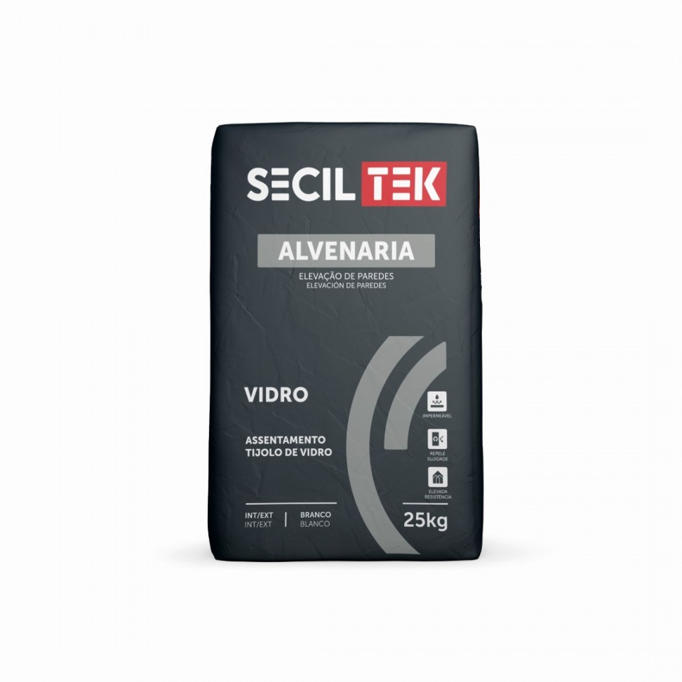 Argamassa para Tijolo Vidro Seciltek Branco 25kg