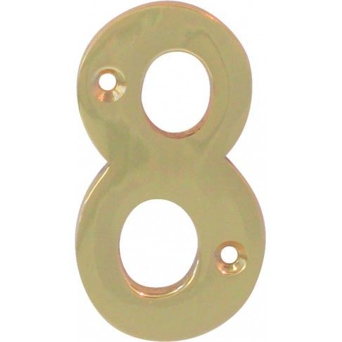 Algarismo 8 Latão Polido 65mm Algarismo 8 Latão Polido 65mm