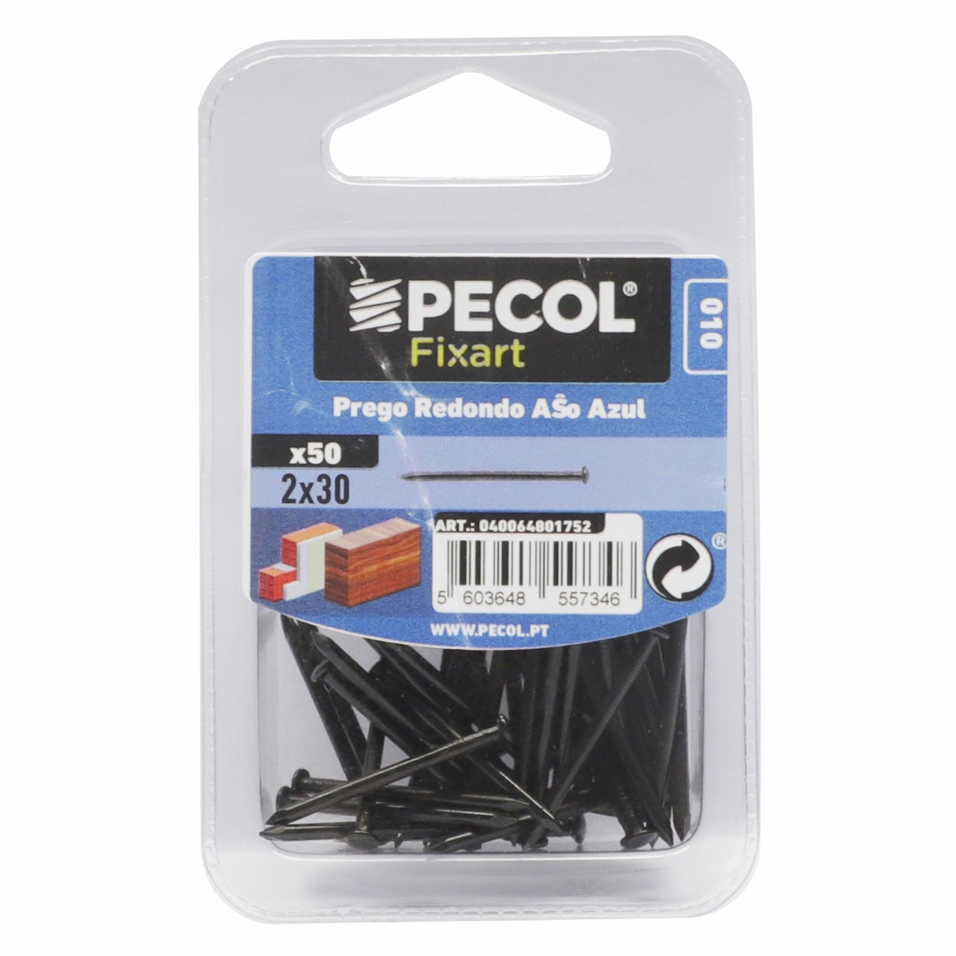 Prego Redondo 2,0x30 Aço Azul