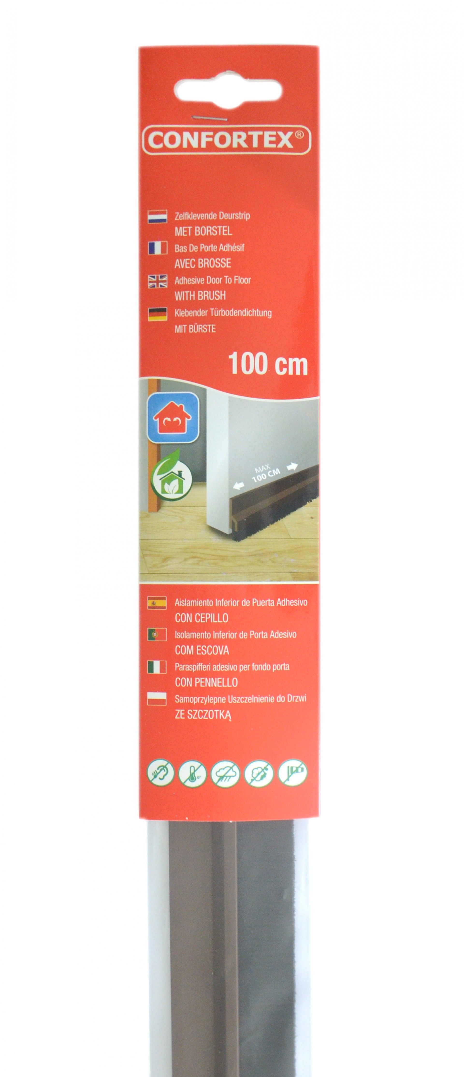 Régua Porta com Escova Castanho