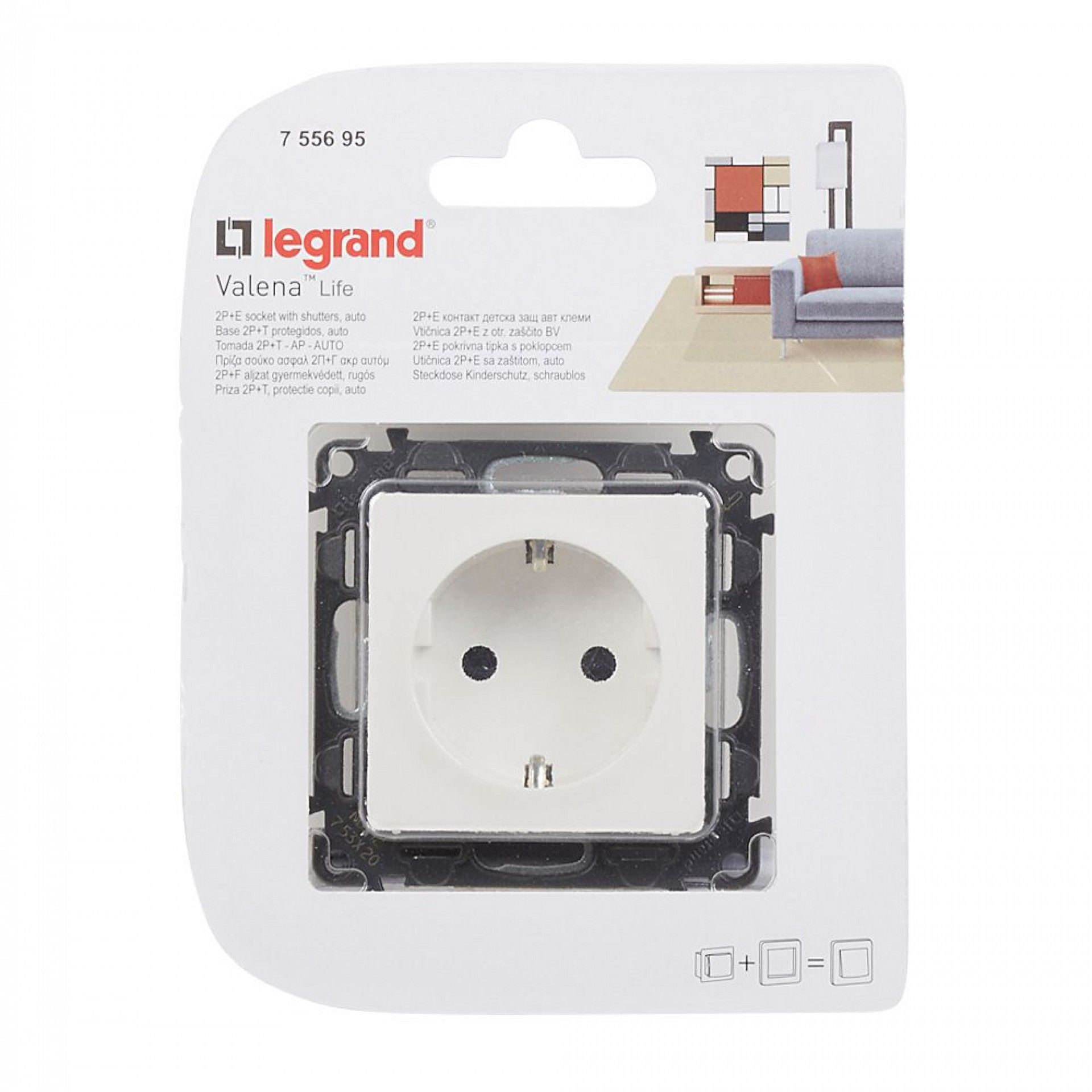 Tomada 2p+T Série Valena Life Branco