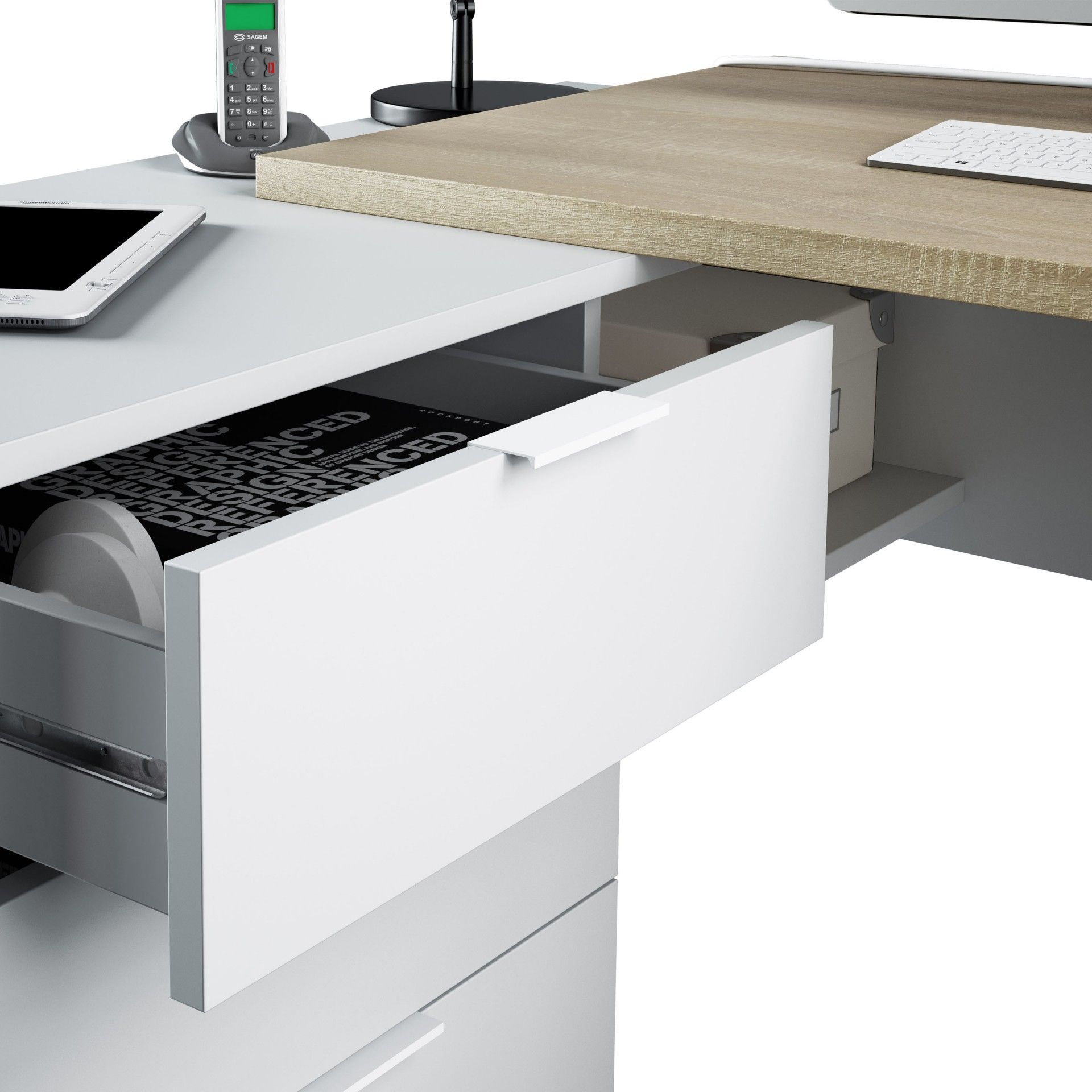 Secretária Office 3 gavetas