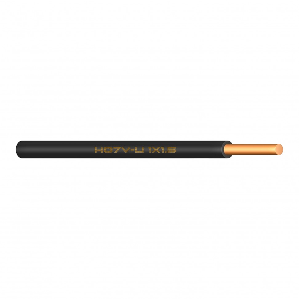Cabo Ho7 V-U 1x1.5mm� Preto 1m
