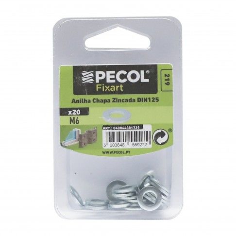 Anilha Chapa Zincada DIN125 M6 Anilha Chapa Zincada DIN125 M6