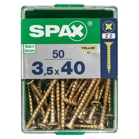 SPAX CP YELLOX 3,5x40mm M SPAX CP YELLOX 3,5x40mm M