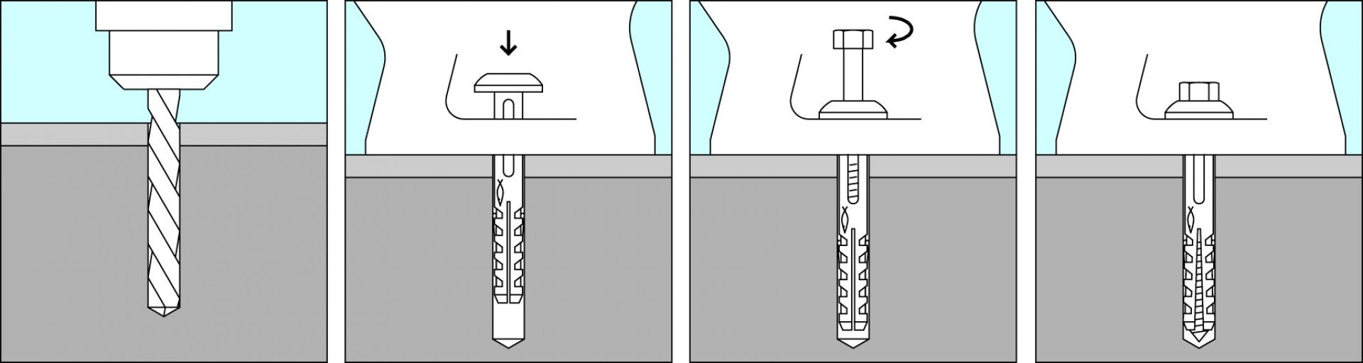 Conjunto Fischer Fixação Sanitários