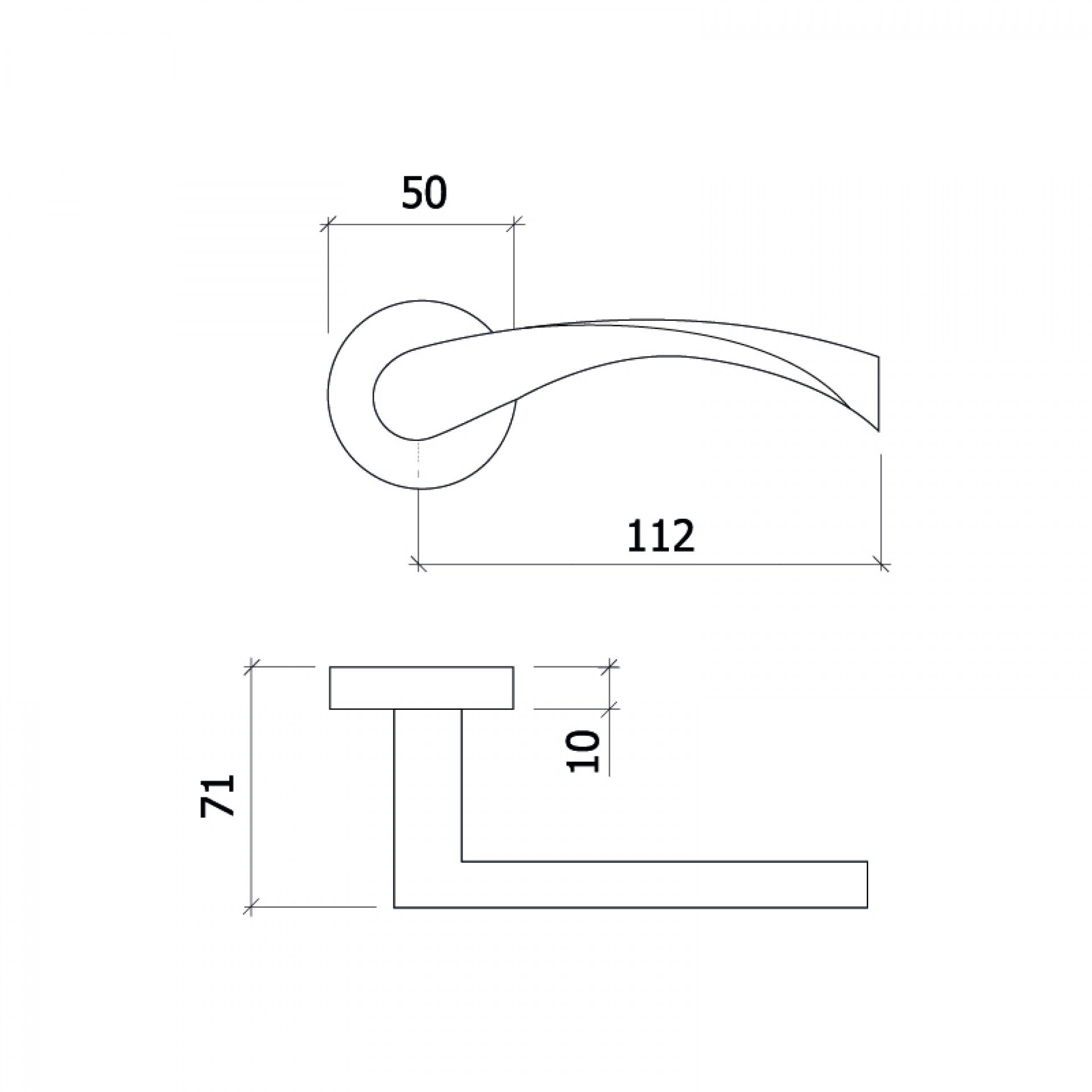 Puxador Porta 8057 Niquelado Mate