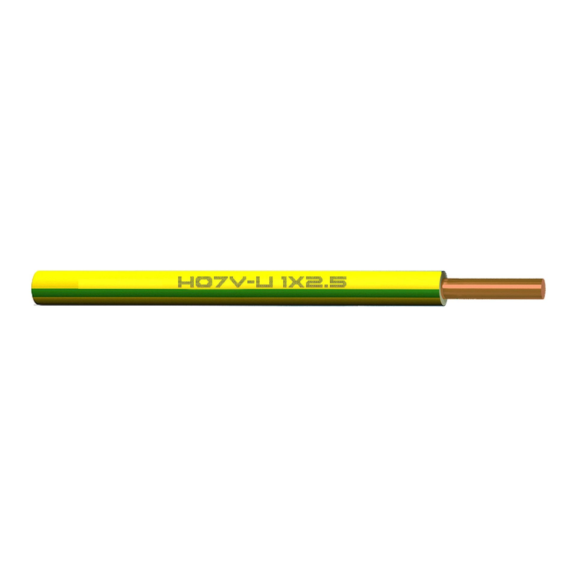 Cabo Ho7 V-U 1x2.5mm² Amarelo/Verde 1m