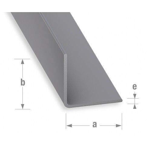 Perfil Ângulo PVC Cinza 25x25mm-2m Perfil Ângulo PVC Cinza 25x25mm-2m